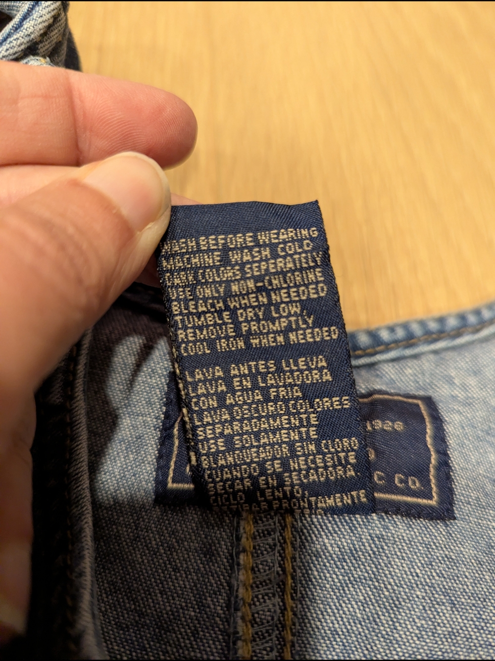 Y2K Blue Chambray Jumper - Picture 6 of 7
